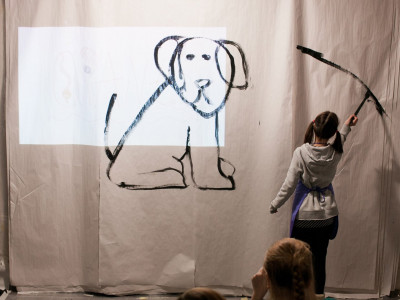 Theatre and performance masterclass of drawings by Anda Lāce