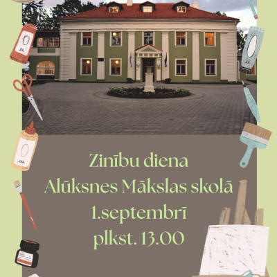 PIRMĀ TIKŠANĀS  MĀKSLAS SKOLĀ 1.SEPTEMBRĪ PLKST. 13.00